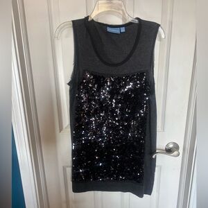 Simply Vera Vera Wang Gray Top with sequins